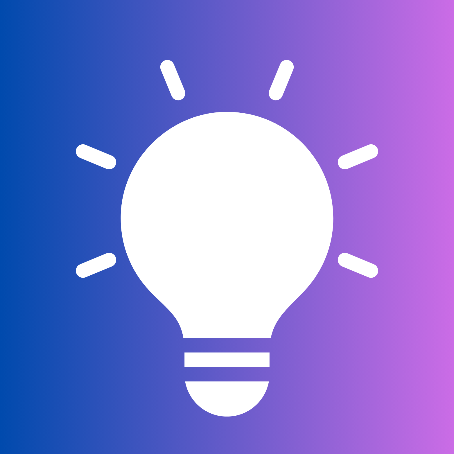 Ikona żarówki symbolizująca doradztwo wizerunkowe i copywriting