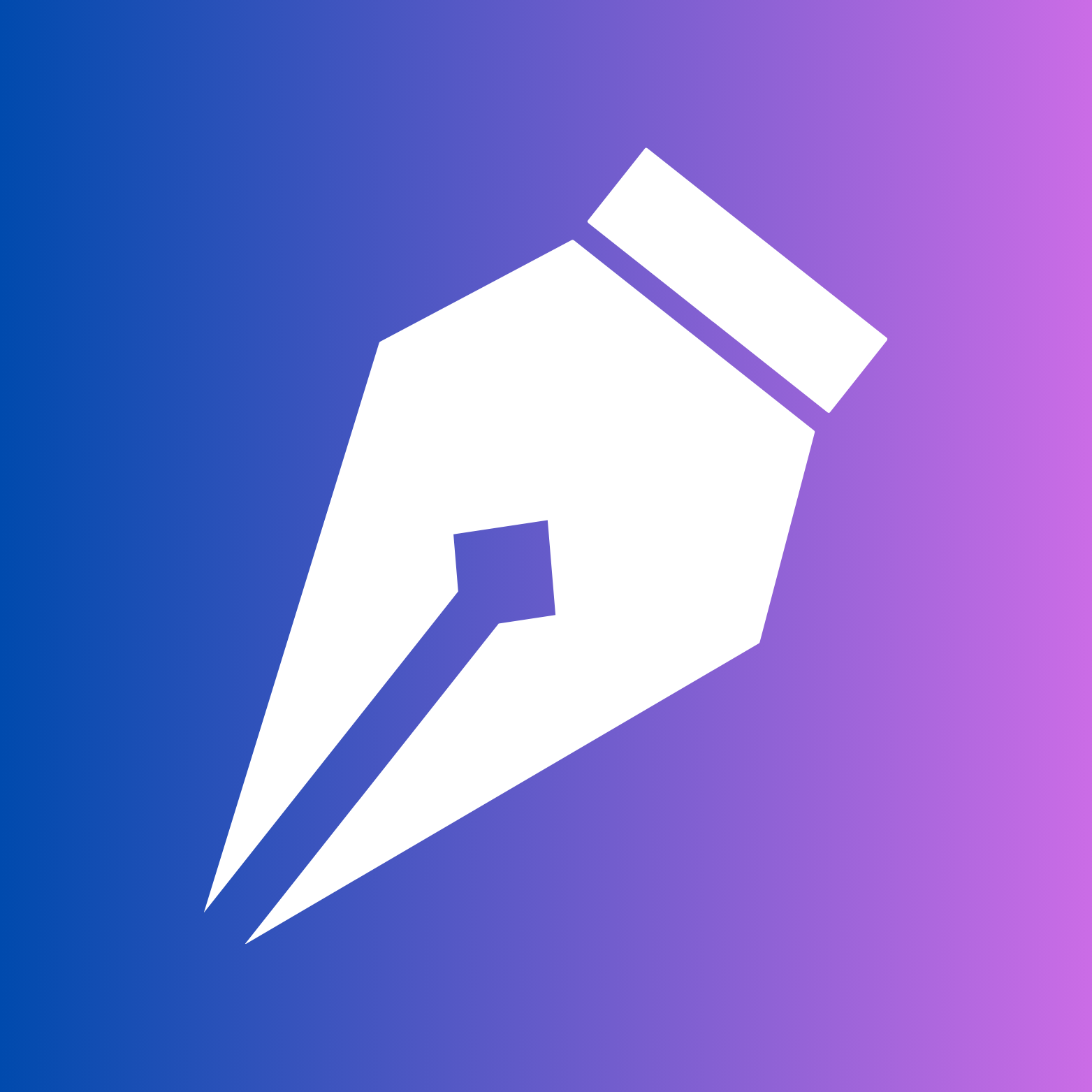 Ikona pióra symbolizująca social media i grafikę