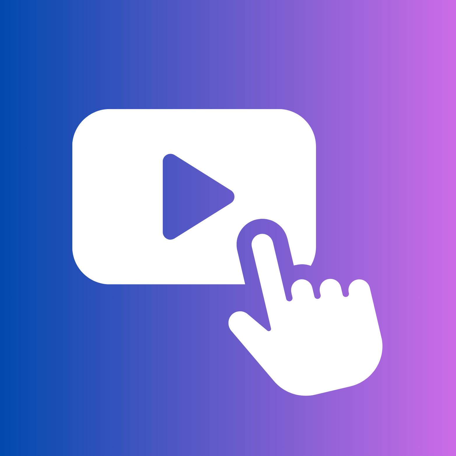 Ikona klikania "play" symbolizująca krótkie formy wideo